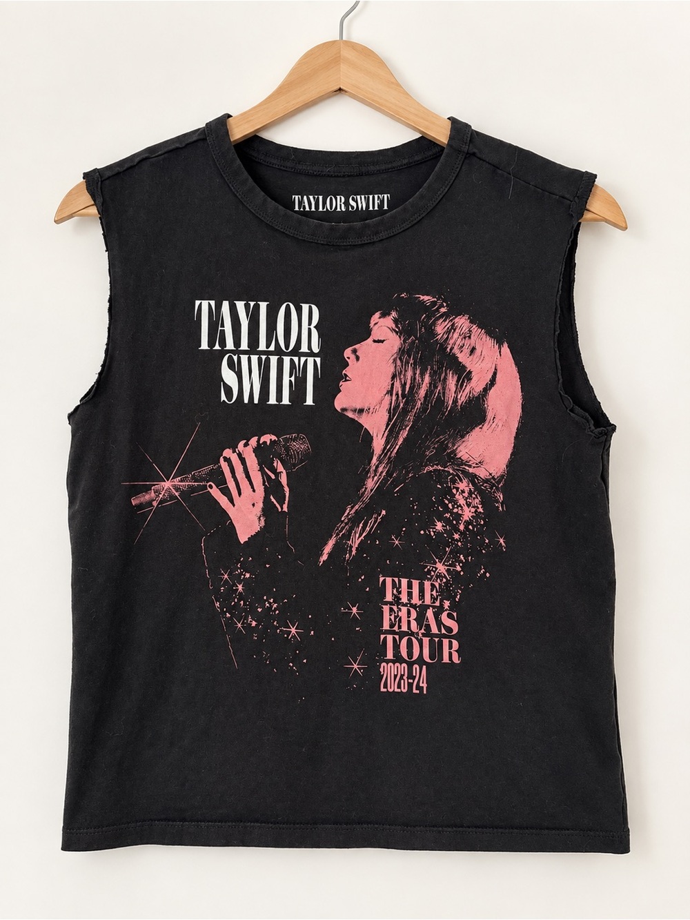 Taylor Swift Black & Pink 'The Eras Tour' Sleeveless Graphic Top